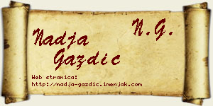 Nadja Gazdić vizit kartica